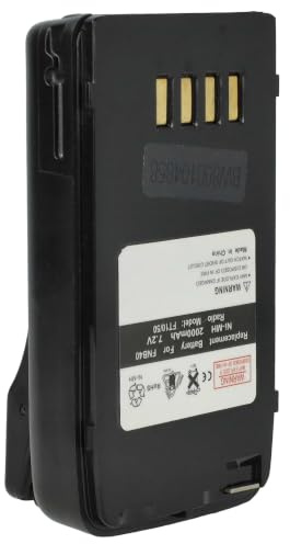 vhbw Akku kompatibel mit Vertex/Yaesu FT50R | FT-10R, FT40R, FT10R, FT-40R Funkgerät, Walkie Talkie (2000 mAh, 7,2 V, NiMH) + Gürtelclip