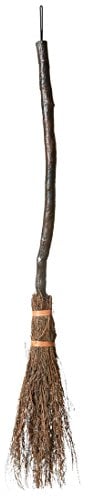 NET TOYS Krummer Hexenbesen Halloween Besen 90 cm Hexen Reisigbesen Hexe Kostüm Zubehör Witch Broom Hexenkostüm Accessoire