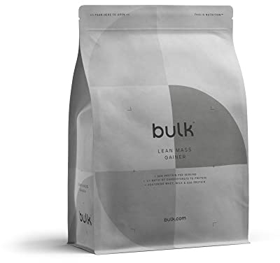 Bulk Gainer Masse Sèche, Shake protéiné en poudre, gainer lean, glutamine, Poudre de Protéine, Chocolat, 2,5 kg