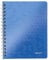 Leitz WOW Collegeblock A4 kariert, 160 Seiten, 80 Blatt FSC-zertifiziertes Papier 80 g/m², Doppelspiralbindung, PP-Einband, Notizbuch mit Sichthülle und Lineal, Für Büro oder Schule, Blau, 46380036