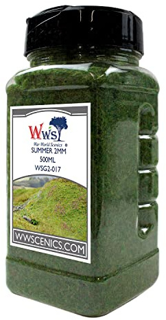 WWS War World Scenics WWScenics | 2mm Summer Static Grass | 500ml Can | WSG2-017 | Realistic Model Scenery Material