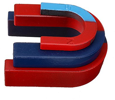 EsportsMJJ 3Pcs/Set U Geformte Hufeisen Magnet Rot Blau Lackiert Pole Physik Experiment Lehre Spielzeug