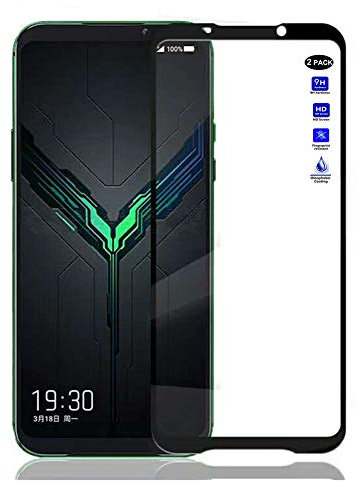 XMTON Xiaomi Black Shark 2,Black Shark Game 2 6.39 Protection Écran,Full Coverage Verre Trempé Protecteur d'Écran de Dureté 9H pour Xiaomi Black Shark 2,Black Shark Game 2 Smartphone (Noir-2)