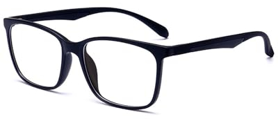 ANRRI Blaulichtfilter Brille, UV Schutzbrille gegen Kopfschmerzen, Augenmüdigkeit,Sehhilfe Augenoptik Brille für PC TV Tablet, Computerbrille mit transparenten Linsen für Herren Damen