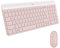 Logitech MK470 Slim Combo Clavier et Souris sans Fil, Compacte et moderne, Ultra Silencieux, 2,4 GHz avec Récepteur USB, Plug n' Play, compatible avec Windows, AZERTY Français - Rose