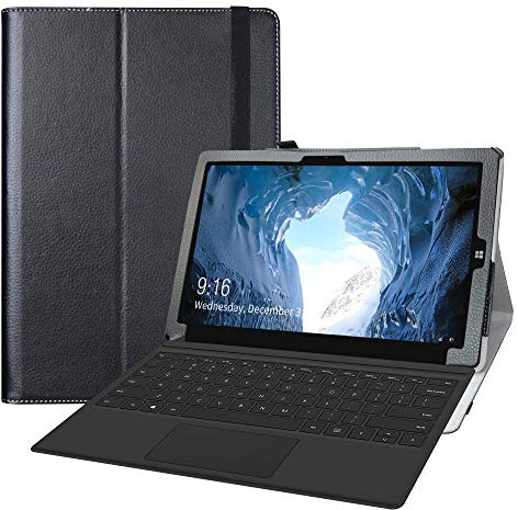 Bige for CHUWI Ubook 11.6 Case, PU Leather Folio 2-Folding Stand Cover Case (Not Fit CHUWI UBook X 12 Tablet), Black