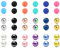 LAURITAMI 36stk Ersatzkugel Piercing Kugel 5mm Chirurgenstahl Plastik 1.6mm Gewinde Kugel Barbell Zungenpiercing Bauchnabelpiercing Verschlusskugel
