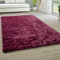 Paco Home Tapis De Salon Poils Longs Fausse Fourrure Shaggy Moelleux Monochrome, Dimension:80x150 cm, Couleur:Pourpre