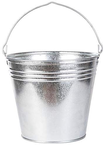 Esschert Design Seau en Zinc, XL, Gris