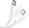 Adhiper USB-C a USB-C Cable de carga rápida 3A PVC Material USB C a USB C Compatible con Dell XPS12 /13/15 Latitude, Venue 8/10 PRO, Latitude-7212 Rugged, Inspiron, Vostro14 /15 (2 m Blanco)