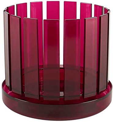 Orchitop Scoop M-Set - Design Orchideentopf inkl. Untersetzer für alle Orchideen, Farbe weinrot