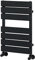 Milano Lustro Black Flat Panel Heated Towel Rail - 600mm x 400mm