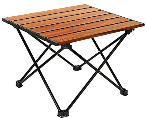 ROCK CLOUD Portable Camping Table Ultralight Aluminum Folding Beach Table Camp for Camping Hiking Backpacking Outdoor Picnic (Brown, Small)