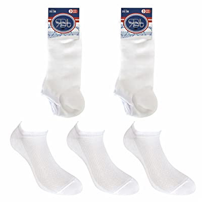 Renato Balestra linea Jeans - 6 Paia Calze tipo fantasmino unisex per uomo e donna in cotone filo di scozia traspirante mod. Traspir Bianco 43-46