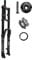 RUJIXU Mountain Bike Front Suspension Fork 26 27.5 29 Inch Disc Brake Air Down Hill Fork 1-1/8 Straight 1-1/2 Tapered Mtb Triple Tree Bike Fork Travel 135mm Quick Release 2440g