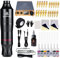 Tattoo Maschine set, Blackbudda Tattoo Pen mit Tattoo Power Supply Bunte Pigment Patrone Tattoo Maschine Kit für Anfänger Rotary Tattoo Maschine Kit Professional Complete, 20pcs Cartridge Nadeln