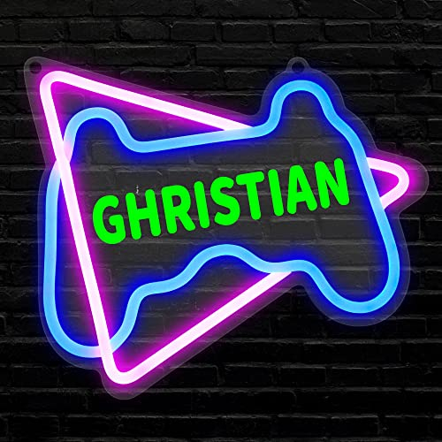 Personalisierbar Neon Zeichen, YuanDian Game Controller LED Neon Lichter für Spiel Zimmer Wanddekoration, Geschenkideen für Jungen Gamers Neffe Männer Teen Sohn Enkel