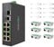 LINOVISION Industrial 8-Port EOC & POE Switch mit 6 EOC-Sendern, PoE mit großer Reichweite über Koaxial- oder UTP-Kabel, vereinfachte Verkabelung, Upgrade des analogen Systems auf IP-System