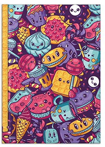RNKVERLAG 46810 - Notizbuch Sweets DIN A4, blanko, mit 96 Blatt 70 g/m², 1 Stück