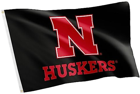Desert Cactus Flagge der Universität von Nebraska, Huskers, GBR NU Huskers, 100 % Polyester, für drinnen und draußen, 7,6 x 12,7 cm (Stil Y)