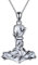 CUPENDA Thors Hammer Halskette Sterlingsilber Mjolnir Baum des Lebens Anhängers mit Perlmutt Wikinger Schmuck Geschenke für Damen