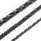 RWQIAN Herren Königskette Kette Schwarz 65CM Männer Wikinger Halskette Byzantinische Plattenkette Edelstahl 8mm