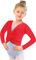 DANSHOW Mädchen Ballett Langarm Wickeloberteile Bolero,Kinder Tanz Cardigans,Samt Inne Tanzpullover Strickjacke(824-04-L)