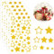 Sterne Sticker, 210 Stück, Glitzer Stern Aufkleber Selbstklebend zum Basteln, Sterne zum Aufkleben, für DIY Weihnachten Weihnachtskarten Deko Geschenk Handwerk (Gold)