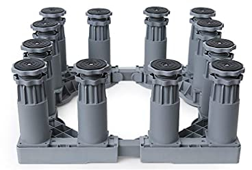 YHJZSM Base de Support de Machine à Laver Base à Rouleaux Mobile 4 Roues antirouille réglable Longueur du Support de Machine à Laver 50-77 cm Largeur 45-72 cm sèche-Linge et Chariot à réf