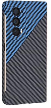 COQUE per Honor Magic V2, Le custodie Pieghevoli per telefoni Honor Magic V2 Carbon Series Flip Series(Nero Blu)