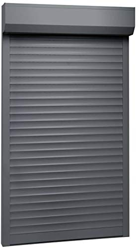 Festnight Rolladen Rollladenpanzer Aluminium Rollladendämmung Lamelle mit Hohlkammer Rollladenfenster Rollladentür Vorbaurollladen Rollladenkasten Rolllade für Tür Fenster Anthrazit 110x220 cm