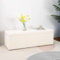 LEUTED Sitzhocker mit Stauraum, Moderner Sitzbank Schlafzimmer Aufbewahrungsbox Teddystoff Fußbank Sitztruhe 118cm, Beige