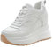 MIXSEN Scarpe Donna con Zeppa Alta 10 cm Scarpe da Ginnastica Pelle Scarpe Casual (Bianco-A,39EU)