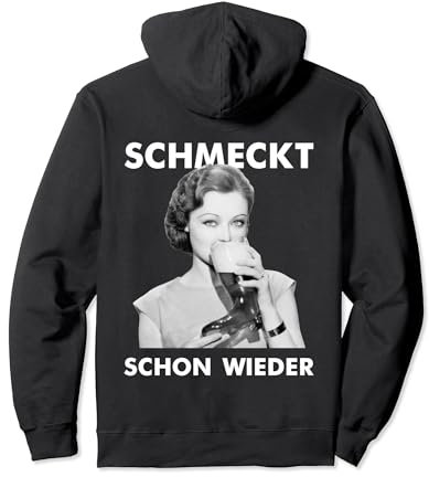 SCHMECKT SCHON WIEDER X Bierstiefel Retro Bier - BACKPRINT Pullover Hoodie