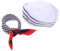 HOMOCONO 1 Set Matrosenhut Set Bootszubehör Yacht Outfit Hut Partyhüte Bootshüte Matrosenhut Und Schal Partyzubehör Kapitänshut Matrosenhut Kappe Bezaubernde Matrosenhüte