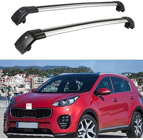 Dachgepäckträger Dachträger für Kia Sportage (QL, QLE) 4th 2016-2021 -Aluminium (2 Stücke) Integrierte Dachreling Tragkraft 75 Kg Vormontiert Inklusive Schloss,Q