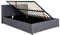 Home Source Small Double 4ft Side Gas Lift Fabric Ottoman Storage Bed, Grey