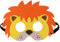 Jtnohx Filz Tiermasken, 10 Stück Halloween Maske für Kinder, Tier Kostüm für Geburtstag Party Supplies（Löwe Masken）