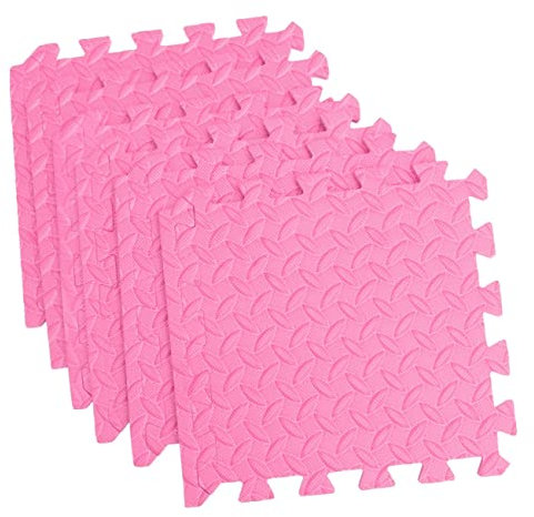 Gogogmee 6pièces Tapis De Eva Dalles Emboîtables Mousse Avec Motif De Tapis De Puzzle Pour Couleur Rose De Confortable Et Sécurisée