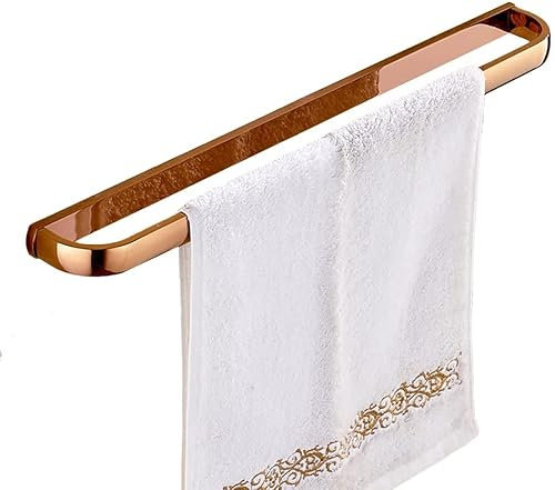 MKAK Rack de Serviettes de Bain Mural, Accessoires de décoration de Suspension de Salle de Bain Barre de Serviette(Rose Gold)
