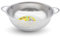 STL Steel Colander with Double Handles 19.5cm, Micro-Perforated for Draining Pasta, Rice, Fruits, Vegetables, Dishwasher Safe Kitchen Strainer, Metal Food Filter, Easy to Clean and Durable