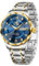 OLEVS Herren Uhren Blau Großes Gesicht Römische Ziffern Analoger Quarz Herrenuhren Gold Silber Edelstahl Band Eleganz Diamanten Herrenuhr Geschäft Wasserdicht Leuchtend armbanduhren für Herren