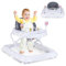COSTWAY Lauflernhilfe Baby klappbar, Lauflernwagen 3-stufig höhenverstellbar mit Rädern, Spielzugen, abnehmbares Sitzkissen, Baby Walker Gehfrei Baby für Kinder von 6-36 Monaten (Grau)