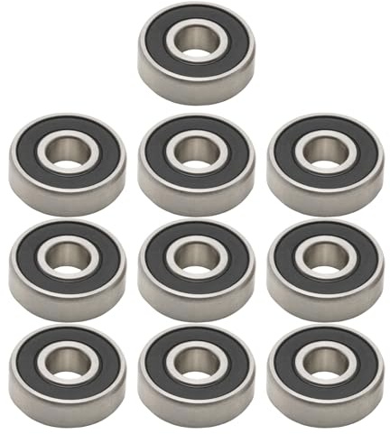 Hoypeyfiy 10Stk. S608-2RS Kugellager Rillenkugellager, 8mm x 22mm x 7mm Doppelt Versiegelt 440C Edelstahl Bearing, Geeignet für alle Arten von Industrieanlagen Mikromotoren