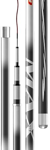 Télescopique Portable Canne à pêche à la Main, Ultra légère, for Gros Objets, Carpe argentée, Carpe à Grosse tête, Plate-Forme(28/5.7M)