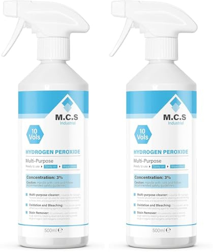 M.C.S MCS Industrial-Hydrogen Peroxide 3%, 500ml (Pack of 2)
