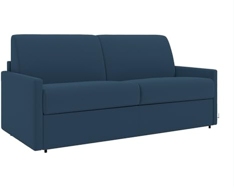 Vente-unique - Schlafsofa 2 Calife - Polyester - Marineblau
