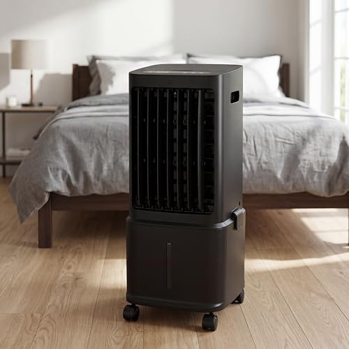Air Pro Air Cooler 3-in-1, 8L Capacity, Remote Control, Portable Evaporative Air Cooling, 12-Hour Timer 3 Speeds, Oscillating Cooling Fan Air Cooler with Ice Packs for Home Office