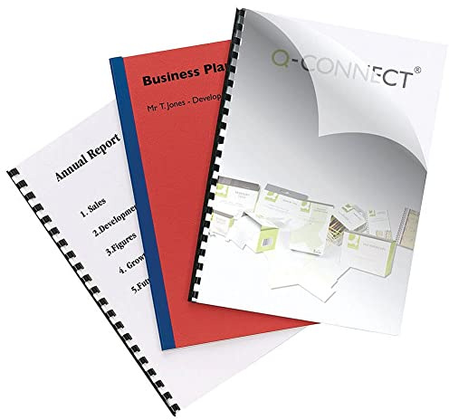 Q-Connect Clear A4 PVC Binding Covers 250 Micron (Pack of 100) KF24011