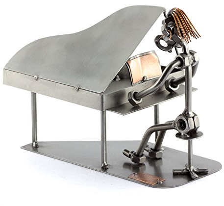 Steelman24 I Schraubenmännchen Klavier I Made in Germany I Handarbeit I Geschenkidee I Stahlfigur I Metallfigur I Metallmännchen
